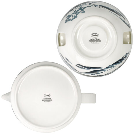 Goebel - Katsushika Hokusai | Theepot met warmer | Porselein - theekan - 1,2L
