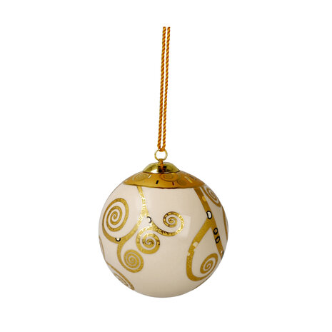 Goebel - Gustav Klimt | Kerstbal De Levensboom | Porselein - 8cm - met echt goud