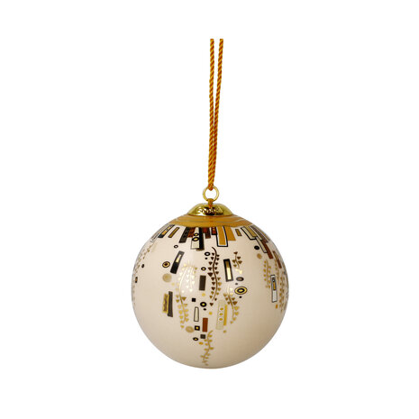 Goebel - Gustav Klimt | Kerstbal - Ornament | Porselein - 8cm - met echt goud