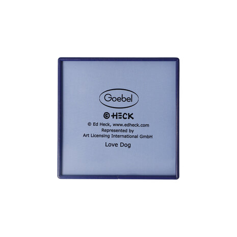 Goebel - Ed Heck | Theedoos Love Dog | Metaal - 11cm - bewaardoos - 4 stuks