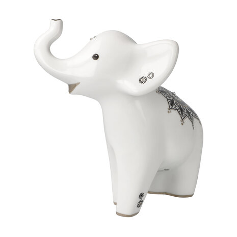 Goebel - Elephant | Decoratief beeld Roho | Porselein - 16cm - olifant - met kristal