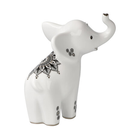 Goebel - Elephant | Decoratief beeld Roho | Porselein - 16cm - olifant - met kristal