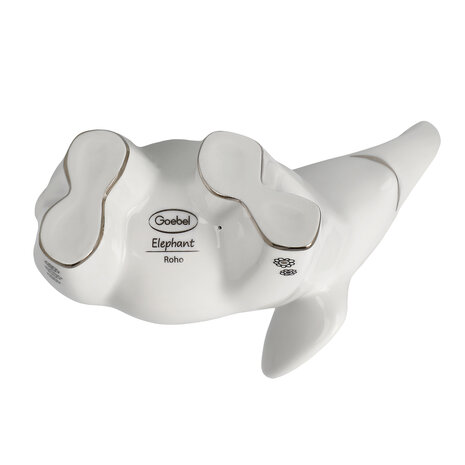 Goebel - Elephant | Decoratief beeld Roho | Porselein - 16cm - olifant - met kristal