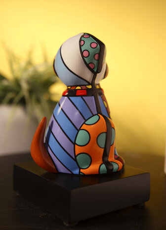 Goebel - Romero Britto | Decoratief beeld Baby Blue 29 | Porselein - Pop Art - 29cm - hond - Limited Edition