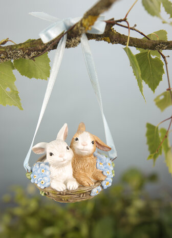 Goebel - Pasen | Decoratief beeld Natuurlijke Haas - Jaarhaas 2026 ornament | Porselein - 8cm - Paashaas