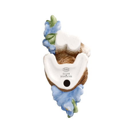 Goebel - Pasen | Decoratief beeld Natuurlijke Haas - Jaarhaas 2026 | Porselein - 8cm - Paashaas