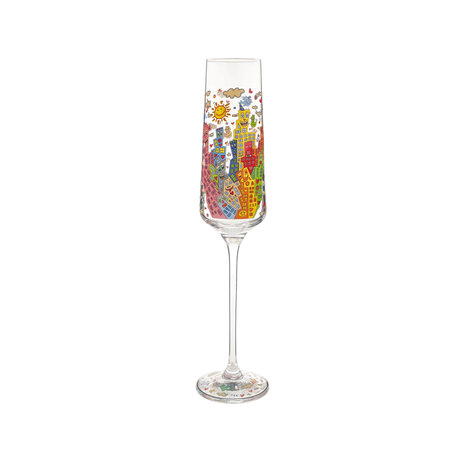 Goebel - Jamez Rizzi | Champagne glas My NYC Day | Glas - 26cm - 200ml - 2 stuks