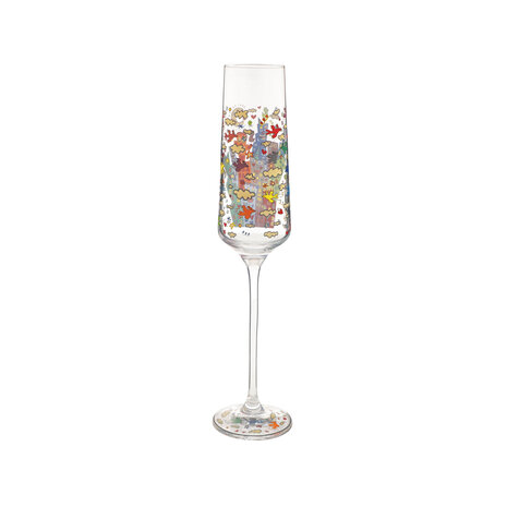 Goebel - Jamez Rizzi | Champagne glas My NYC Night | Glas - 26cm - 200ml - 2 stuks