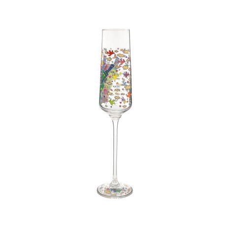 Goebel - Jamez Rizzi | Champagne glas My NYC Night | Glas - 26cm - 200ml - 2 stuks