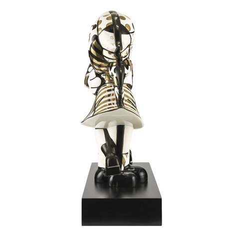 Goebel - Romero Britto | Decoratief beeld Golden Swing | Porselein - 47cm - Limited Edition - met echt goud