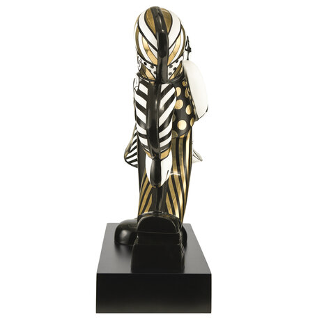 Goebel - Romero Britto | Decoratief beeld Golden Swing | Porselein - 47cm - Limited Edition - met echt goud