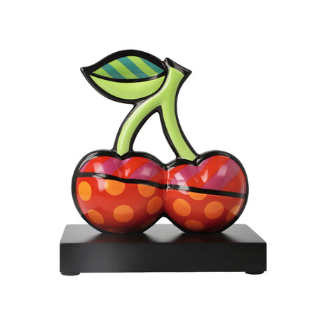 Goebel - Romero Britto | Decoratief beeld Cherries | Porselein - Pop Art - 18cm
