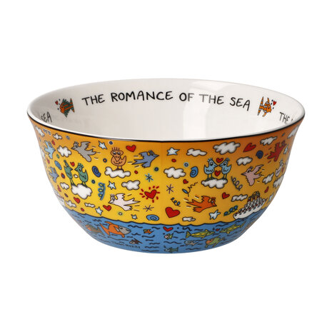 Goebel - James Rizzi | Kom The Romance of the Sea | Schaal - 15cm - porselein - 2 stuks