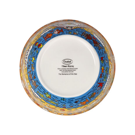 Goebel - James Rizzi | Kom The Romance of the Sea | Schaal - 15cm - porselein - 2 stuks