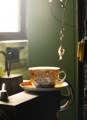 Goebel - James Rizzi | Kop en schotel Cappuccino The Romance of the Sea | Porselein - 250ml