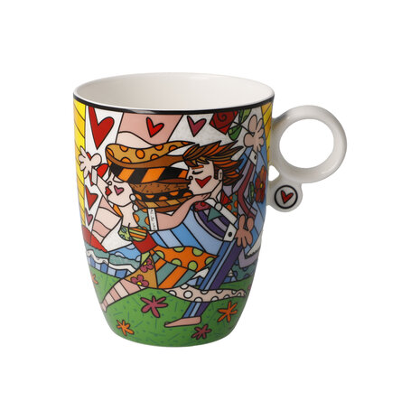 Goebel - Romero Britto | Koffie / Thee Mok Falling | Beker - porselein - 400ml - 2 stuks