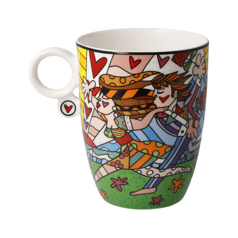 Goebel - Romero Britto | Koffie / Thee Mok Falling | Beker - porselein - 400ml - 2 stuks