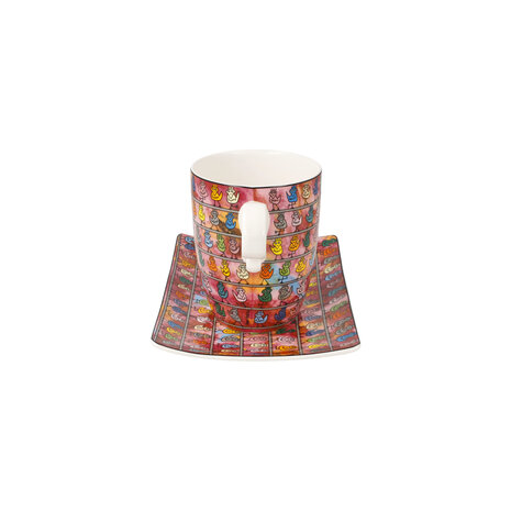 Goebel - James Rizzi | Kop en schotel We are the Birds | Porselein - 19cm - 400ml