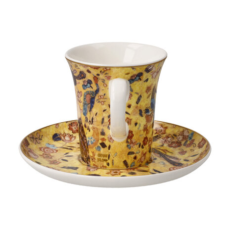 Goebel &ndash; Gustav Klimt | Tasse und Untertasse, Dame mit F&auml;cher