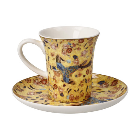 Goebel &ndash; Gustav Klimt | Tasse und Untertasse, Dame mit F&auml;cher