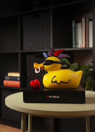 Goebel - Ed Heck | Decoratief beeld Duck Gone Wild | Porselein - eend - 22cm