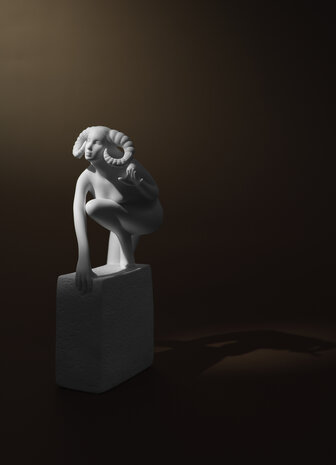 Goebel - Christel Zodiacs | Decoratief beeld Sterrenbeeld Ram vrouwelijk | Porselein - 25cm