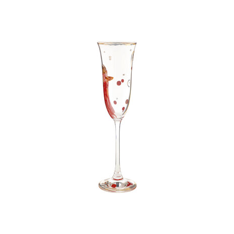 Goebel - Gustav Klimt | Champagne glas Geneesmiddel | Glas - 24cm - met echt goud - 100ml - 2 stuks
