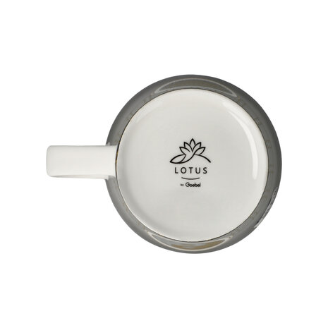 Goebel - Lotus | Koffie / Thee Mok Yin Yang Zwart | Beker- porselein - 350ml - 2 stuks