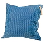 Goebel Quality: Aurora Blue Pillow with Leather Handle Goebel Quality: Aurora Blue Pillow with Leather Handle