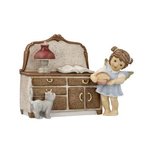 Goebel - Nina & Marco | Decoratief beeld / figuur Engel geheime kerstrecepten | Porselein - 17cm - Limited Edition Goebel - Nina & Marco | Decoratief beeld / figuur Engel geheime kerstrecepten | Porselein - 17cm - Limited Edition