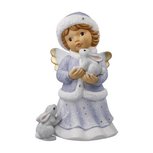 Goebel - Nina & Marco | Decoratief beeld / figuur Engel winterwandeling | Porselein - 25cm - Limited Edition Goebel - Nina & Marco | Decoratief beeld / figuur Engel winterwandeling | Porselein - 25cm - Limited Edition