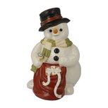 Goebel - Kerst | Decoratief beeld / figuur Sneeuwpop cadeaus voor het festival | Aardewerk - 22cm - Limited Edition Goebel - Kerst | Decoratief beeld / figuur Sneeuwpop cadeaus voor het festival | Aardewerk - 22cm - Limited Edition
