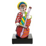 Goebel - Romero Britto | Decoratief beeld / figuur Basviolist 34 | Porselein - Pop Art - 34cm - Limited Edition Goebel - Romero Britto | Decoratief beeld / figuur Basviolist 34 | Porselein - Pop Art - 34cm - Limited Edition