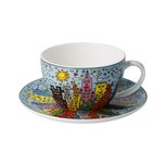 Goebel - James Rizzi | Kop en schotel Cappuccino My New York City Day | Porselein - 15cm - 250ml Goebel - James Rizzi | Kop en schotel Cappuccino My New York City Day | Porselein - 15cm - 250ml