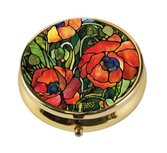 Goebel - Louis Comfort Tiffany | Pillendoosje Oriental Poppy | Metaal - 5cm - 3 vakjes Goebel - Louis Comfort Tiffany | Pillendoosje Oriental Poppy | Metaal - 5cm - 3 vakjes