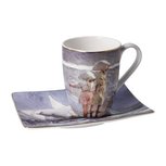 Goebel - Joaquin Sorolla | Kop en schotel Zusters op het strand | Porselein - 19cm - 350ml - met echt goud Goebel - Joaquin Sorolla | Kop en schotel Zusters op het strand | Porselein - 19cm - 350ml - met echt goud