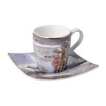 Goebel - Joaquin Sorolla | Kop en schotel Espresso Zusters op het strand | Porselein - 10cm - 100ml - met echt goud Goebel - Joaquin Sorolla | Kop en schotel Espresso Zusters op het strand | Porselein - 10cm - 100ml - met echt goud