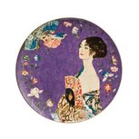 OP=OP Goebel - Gustav Klimt | Decoratief bord Dame met een fan | Porselein - 36cm - Limited Edition - met echt goud OP=OP Goebel - Gustav Klimt | Decoratief bord Dame met een fan | Porselein - 36cm - Limited Edition - met echt goud