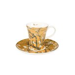 Goebel - Vincent van Gogh | Kop en schotel Espresso Amandelboom goud | Porselein - 12cm - 100ml - met echt goud Goebel - Vincent van Gogh | Kop en schotel Espresso Amandelboom goud | Porselein - 12cm - 100ml - met echt goud
