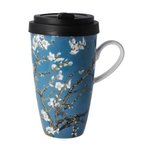 Goebel - Vincent van Gogh | Koffie / Thee Mok Amandelboom Blauw | Beker to go - porselein - 500ml Goebel - Vincent van Gogh | Koffie / Thee Mok Amandelboom Blauw | Beker to go - porselein - 500ml