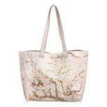 Goebel - Vincent van Gogh | Tas Amandelboom Zilver | Schoudertas - Shopper - 44cm - kunstleer Goebel - Vincent van Gogh | Tas Amandelboom Zilver | Schoudertas - Shopper - 44cm - kunstleer