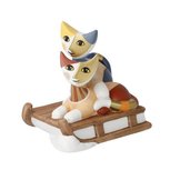Goebel - Rosina Wachtmeister | Decoratief beeld / figuur Giro in slitta | Porselein - 10cm - 2020 Goebel - Rosina Wachtmeister | Decoratief beeld / figuur Giro in slitta | Porselein - 10cm - 2020