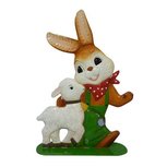 Goebel - Pasen | Decoratief beeld / figuur Haas met lam | Metaal - 35cm Goebel - Pasen | Decoratief beeld / figuur Haas met lam | Metaal - 35cm