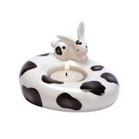Goebel - Bunny de luxe | Windlicht / Theelicht Cow Bunny | Porselein, 12cm, waxinelicht houder Goebel - Bunny de luxe | Windlicht / Theelicht Cow Bunny | Porselein, 12cm, waxinelicht houder