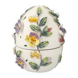 Goebel® - Fitz and Floyd | Bewaardoosje ei "Kleurrijke viooltjes" | 11cm Goebel® - Fitz and Floyd | Bewaardoosje ei "Kleurrijke viooltjes" | 11cm