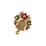 Goebel® - Fitz and Floyd | Broche "Gouden Bel" | Met de hand gemaakt, 3cm, met glaskristallen Goebel® - Fitz and Floyd | Broche "Gouden Bel" | Met de hand gemaakt, 3cm, met glaskristallen