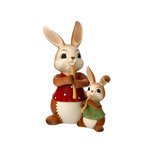 Goebel - Pasen | Decoratief beeld / figuur Haas Fluit Duo | Aardewerk - 12cm Goebel - Pasen | Decoratief beeld / figuur Haas Fluit Duo | Aardewerk - 12cm