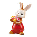 Goebel - Pasen | Decoratief beeld / figuur Haas Pasen kan komen | Aardewerk - 15cm Goebel - Pasen | Decoratief beeld / figuur Haas Pasen kan komen | Aardewerk - 15cm