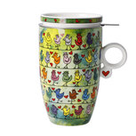Goebel - James Rizzi | Thee Mok Birds on a Love Wire | Beker - porselein - 450ml Goebel - James Rizzi | Thee Mok Birds on a Love Wire | Beker - porselein - 450ml