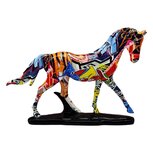 Graffiti Art Decoratief beeld Kleurrijk Lopend Paard 30cm Graffiti Art Decoratief beeld Kleurrijk Lopend Paard 30cm
